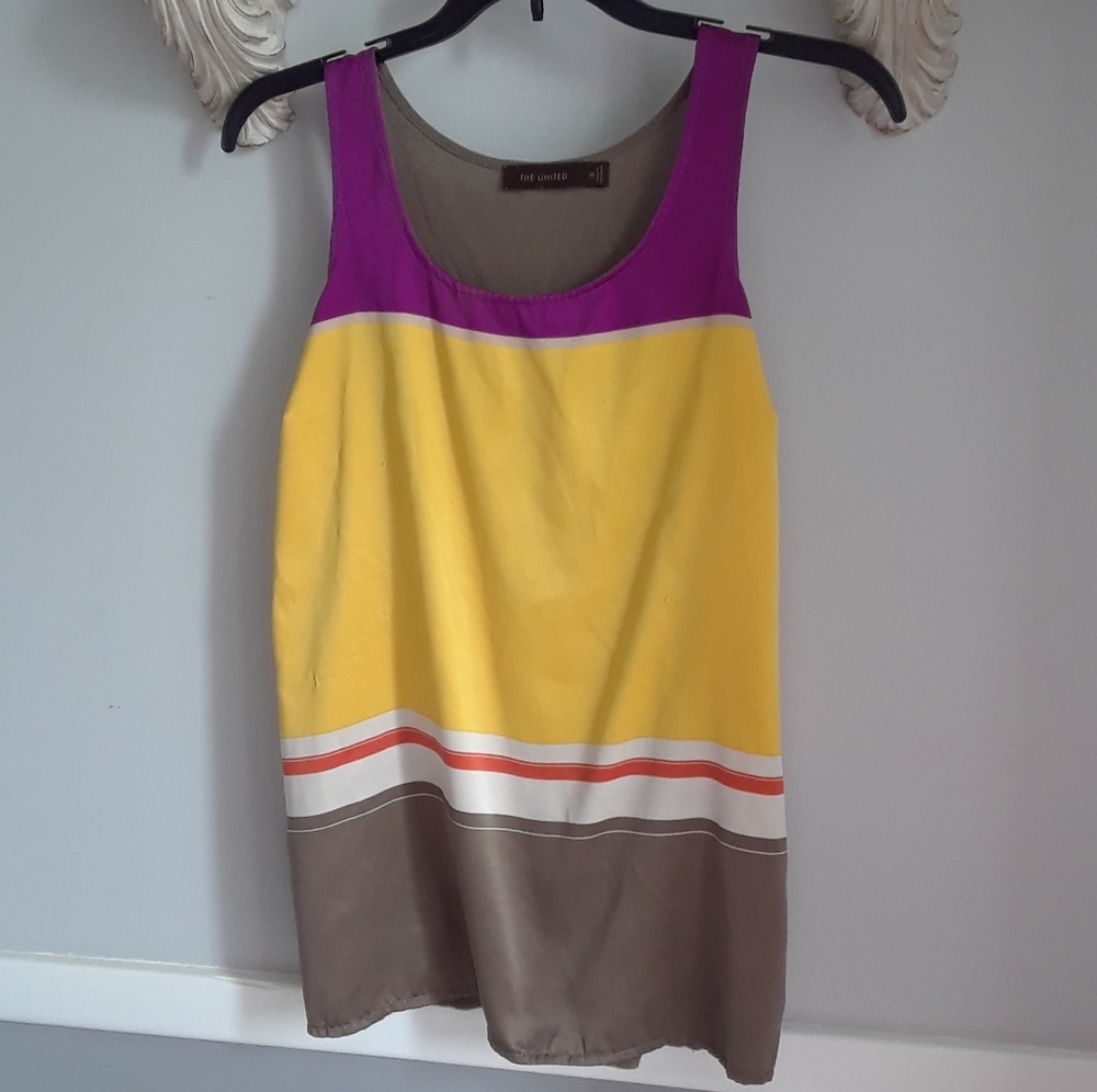 The limited, striped, sleeveless blouse